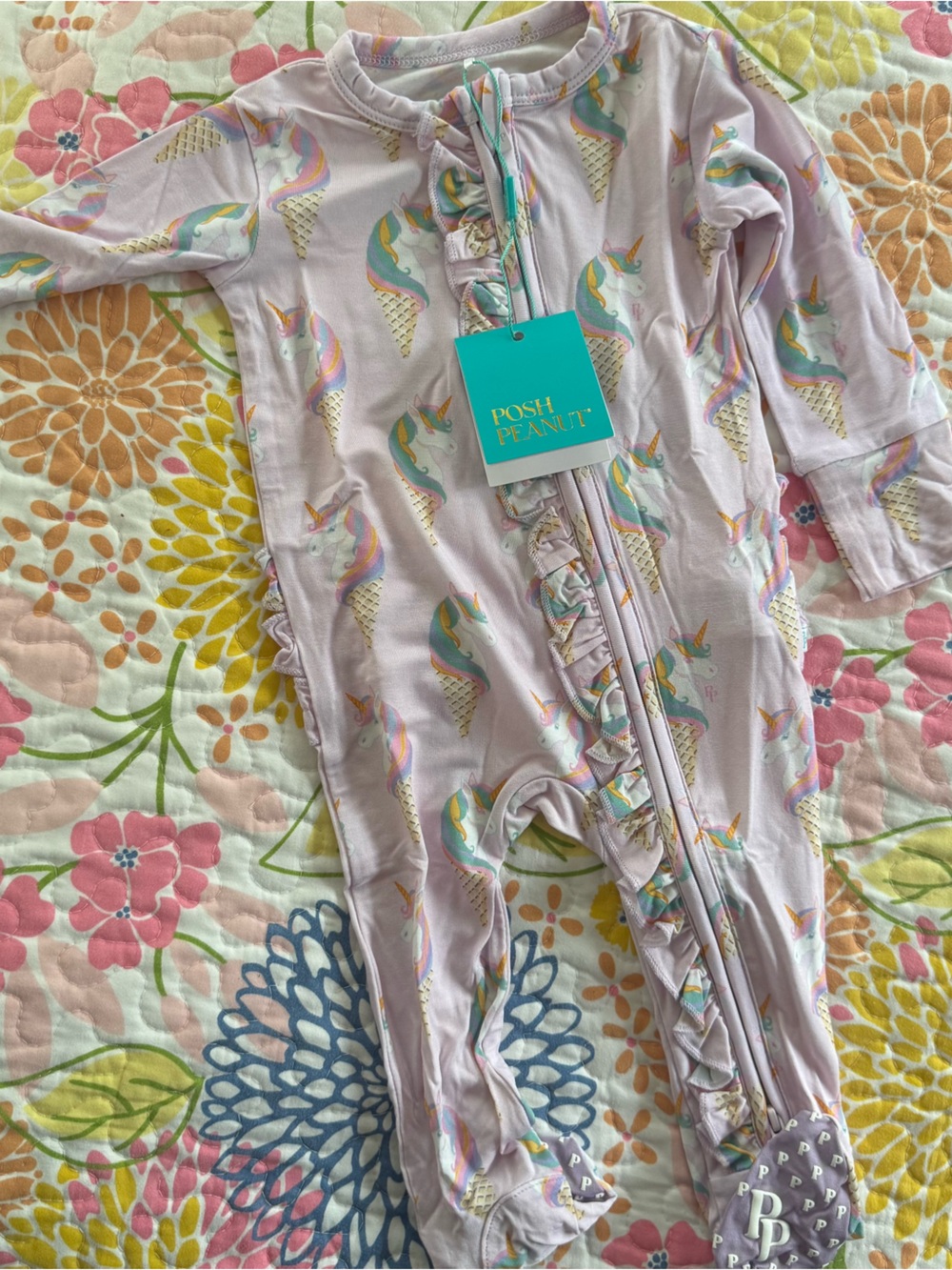 NWT 3-6 month posh peanut ice cream unicorn